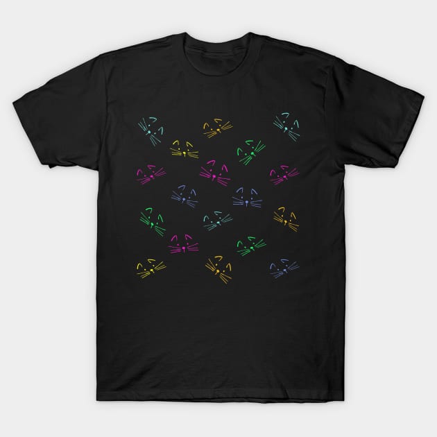 Colorful Cats T-Shirt by magicmirror